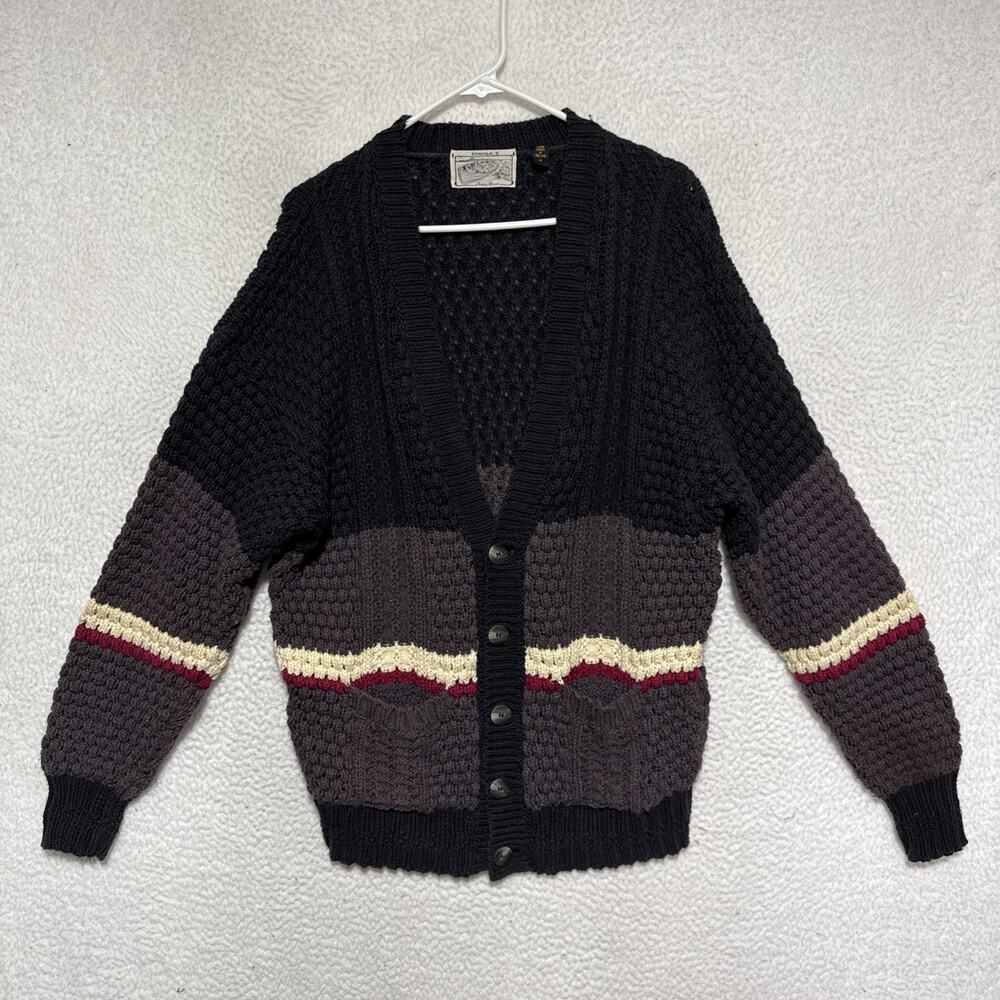 VTG 80’s Donegal By Jamie Burns Chunky Knit Cardigan Sweater Men’s M Ireland
